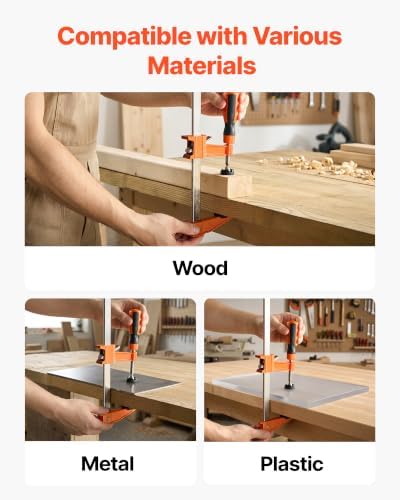 VEVOR Bar Clamps for Woodworking, 8-Pack, 36" Opening F Clamps, 600 lbs Load Limit, with Plastic Pad and Self-Locking Design, Premium Cast Iron and Carbon Steel, for Wood Working and Metal Working