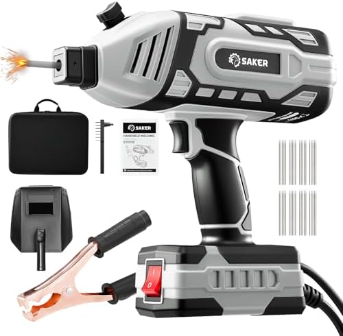 Saker Portable 110V ARC Welder, 40 Rods, 5-Level IGBT, Grey