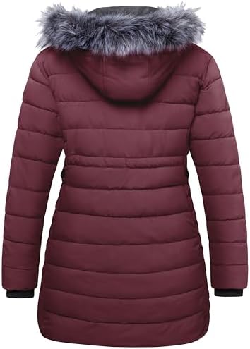 wantdo Women's Plus Size Winter Coats Puffer Coat Parka Jacket with Hood