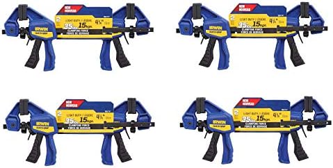 Irwin Quick Grip 530062 4-1/2" Quick-Grip One-Handed Micro Bar Clamp 4 Count