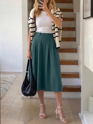 Casly Lamiit A-Line Midi Skirts for Women Business Skirt