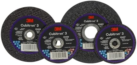 3M Cubitron 3 Cut-Off Wheel 33458, 3 in x 0.04 in x 3/8 in, Long Lasting Performance, High Cut Rate, for Automotive Cutting and Splicing, Collision Repair, 5 Wheels