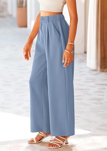 PRETTYGARDEN Women's Flowy Wide Leg Dress Pants