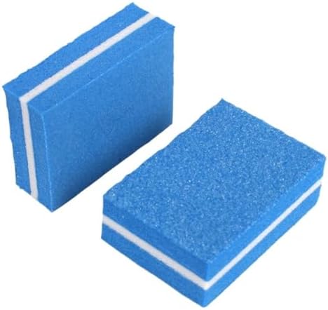 Sponge Nail Buffers 300pcs Mini Nail File 100/180 Disposable Buffer Block Sponge Women Manicure Tool Polish UV Gel Lime a Ongle Wholesale(Blue)