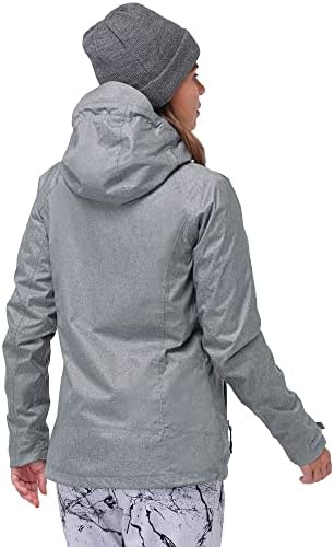 33,000ft Women's 3 in 1 Hooded Rain Jacket Waterproof Softshell Ski Coat