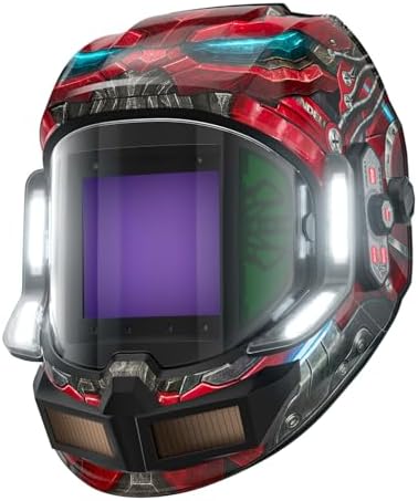 ANDELI Auto Darkening Welding Helmet with Light,Upgraded Solar Powered