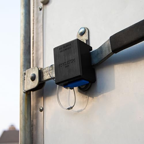 PACLOCK's 81-Series Patented Trailer Door Lock, High Security Rotating Disc, Manufacturer-Controlled Key Assigning, Exclusive Key Number, Keyed Differently w/ 1 Key, Black
