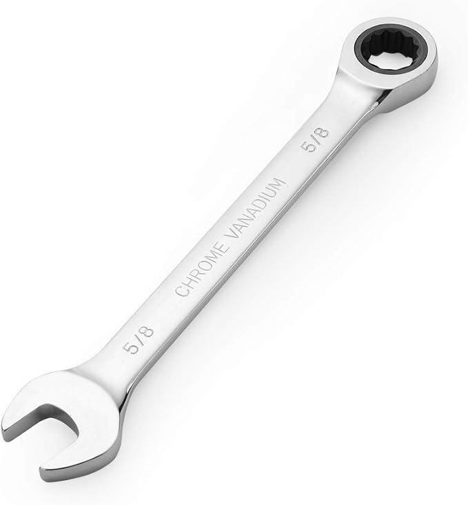 FLZOSPER 5/8 in. SAE Ratchet Wrench,Box End Head 72-Tooth Ratcheting Combination Wrench Spanner