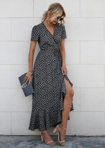 PRETTYGARDEN Women's Boho Floral Summer Maxi Dresses