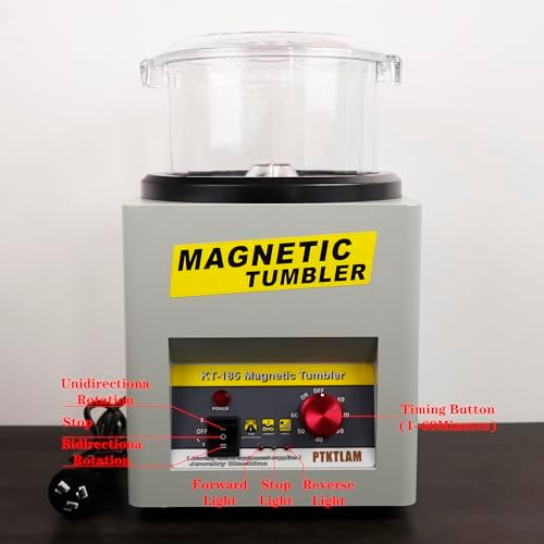 KT-185 Magnetic Tumbler Jewelry Polisher 180mm Polishing Barrel