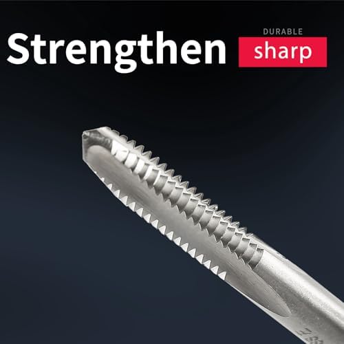 6-32 Left Hand Straight Flute Thread Tap Machine Tap HSS (High Speed Steel) Threading Tapping Repair Tools DRINYOUNG (6-32 Left)