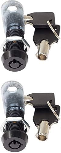 1-1/8" Tubular Cam Lock (90° Black, 2-Pack) RV Toolbox Cabinet Replacement