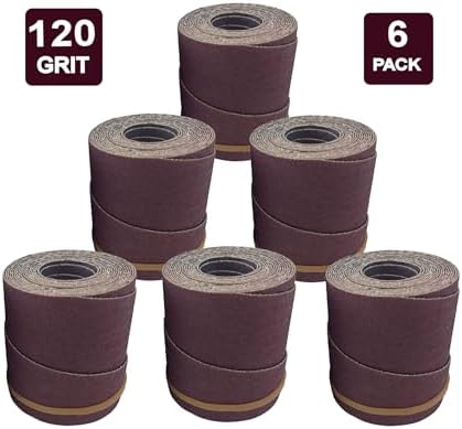 Pre-Cut Sandpaper Rolls | 120 Grit | 6 Pack | for Supermax 19-38 Drum Sander by Monarch Industrial