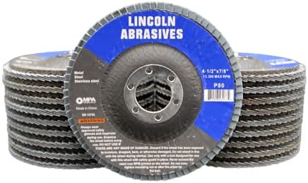 20 Pack Flap Discs 80 Grit 4.5" x 7/8" Sanding Wheels