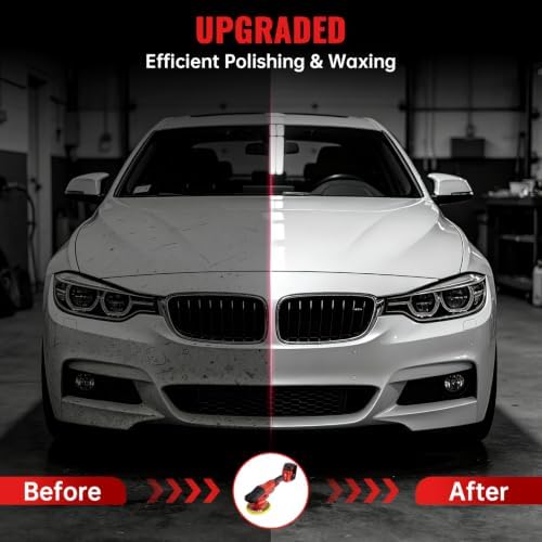Polisher for Car Detailing to 5500Rpm (Red, Upgraded Version)