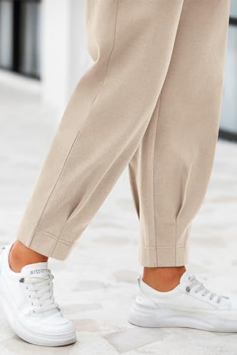CFLONGE Womens Ankle Work Pants Trousers Casual Slacks