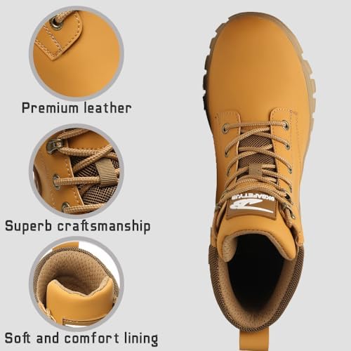 Steel Toe Boots for Women Men Waterproof Lightweight Safety Shoes