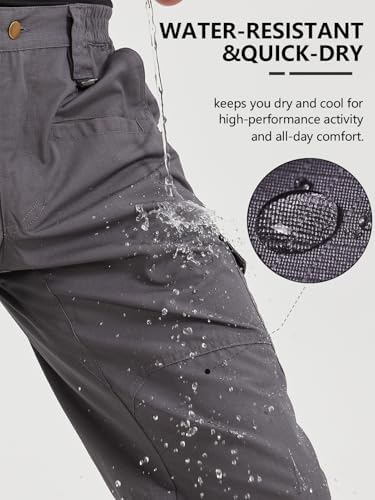 CNBQDD Mens Work Pants Cargo Tactical Construction for Men Ripstop Waterproof Lightweight Outdoor Hiking with Pockets