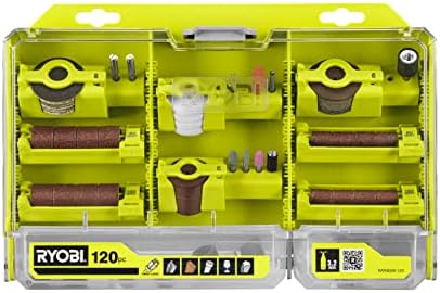 RYOBI - Set of 120 Mini-Tool Accessories - RAR800K-120 - Engraving, Polishing, Sanding, Precision, Dremel Compatible