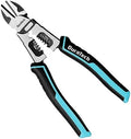 DURATECH 4-in-1 Diagonal Cutting Pliers, 8" Multifunction Heavy Duty Side-Cutting Pliers with Wire Stripper, Wire Cutters with Ergonomic Handle for Electricians and Homes