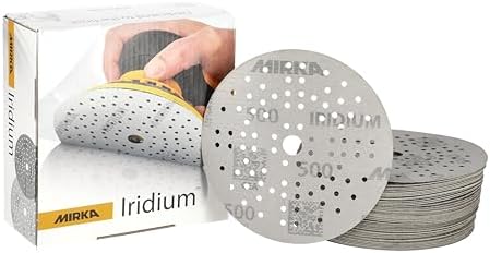 Mirka Sandpaper Discs Iridium 5 Inch Hook and Loop 50 Pack