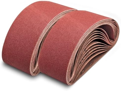4x24 Inch Sanding Belts, Aluminum Oxide, 40/60/80 Grit Coarse Set, 18 Pack