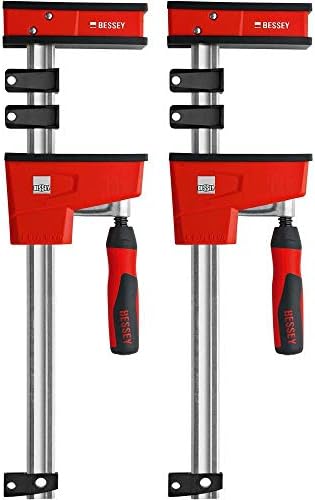 Bessey - K-BODY REVOlution 12" Parallel Clamps with Composite Plastic Handle and 3-3/4-In. Throat Depth - 2-Pack