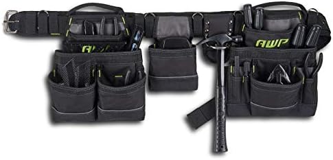 AWP Tool Belt Tool Rig, Durable Premium Utility Belt Organizer for Men & Women, Utility Work, Electrician, Mechanic