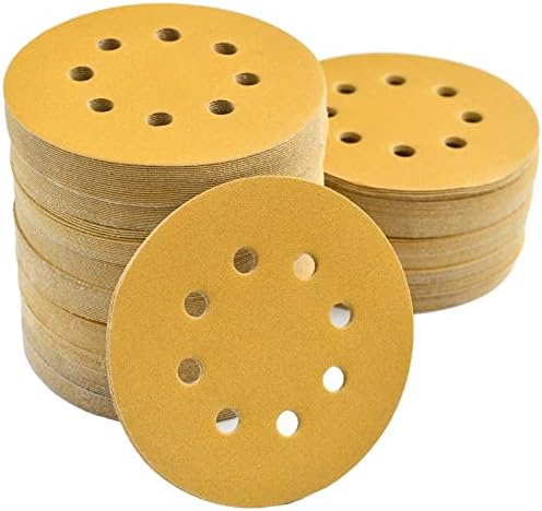 5-Inch 8-Hole Hook and Loop Sanding Discs 220-Grit, 200-Pack
