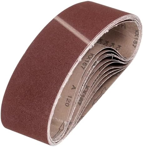 HARFINGTON 3 x 24 Inch Sanding Belts, 24 Pcs 120 Grits Aluminum Oxide Abrasive Belt Sander File Belt for Woodworking, Metal Polishing, Knife Sharpener