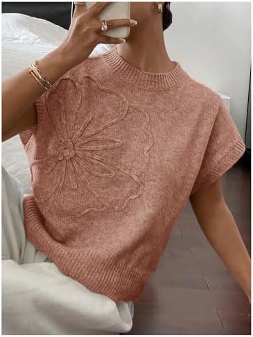SOLY HUX Women's Short Sleeve Business Casual Sweater