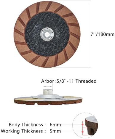 7" Ceramic Bond Diamond Cup Wheel for Concrete, 5/8-11, 30 Grit