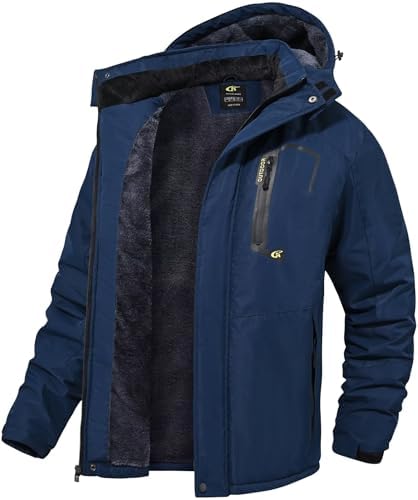 QPNGRP Mens Waterproof Ski Snowboard Jacket Winter Windproof Snow Coat