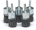 Benchmark Abrasives 1 Inch Knot Wire Brush for Drill & Die Grinder, Paint Removal, Cleaning, Deburring - 1/4" Shank, Drill Grinder Attachment (5 Pack) - Carbon Steel