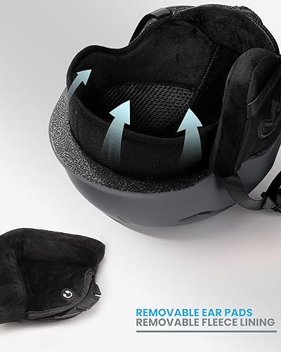 OutdoorMaster Ski & Snowboard Helmet Set with OTG Ski Goggles for Adults