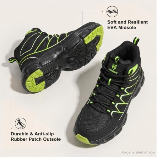 Hogent Steel Toe Shoes for Men Women - Non Slip & Lightweight Work Shoes