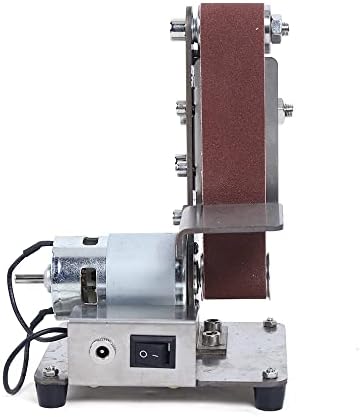 Mini Belt Sander, Electric Power Belt Sanders with 10pcs Sand Belts Metal Grinder Knife Making DIY Vertical Sand Belt Machines for DIY Wood Working Edge Polishing (775 Spindle Motor)