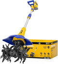Electric Tiller for Gardening Compatible with Dewalt 20V Battery(Tool Only),330RPM Garden Tiller with 48 Steel Tines,9'' Tilling Width & 6.5'' Depth Rototillers for Lawn/Soil Cultivation