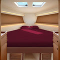 JS Sanders Collection 4PC Boat Sheet Set Universal V Berth, Burgundy
