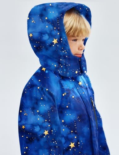 GEMYSE Boy's Waterproof Ski Snow Jacket Fleece Kids Winter Coat with Hood