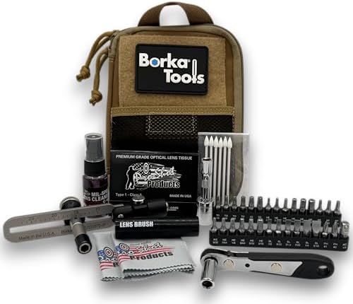 Torque Driver Kit – Optics Care Edition: Adjustable Torque Wrench with Professional Lens Cleaning Kit, S2 Bits & Cordura Pouch – Precision Instrument Maintenance Set