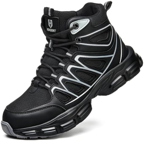 Hogent Steel Toe Shoes for Men Women - Non Slip & Lightweight Work Shoes