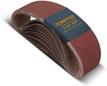 POWERTEC 4 x 24 Inch Sanding Belts, 18 PK, 3 Each of 60 80 120 150 240 400 Grits, 4x24 Belt Sander Sanding Belts, Aluminum Oxide Sandpaper for Oscillating Belt Sander, Woodworking (110008)