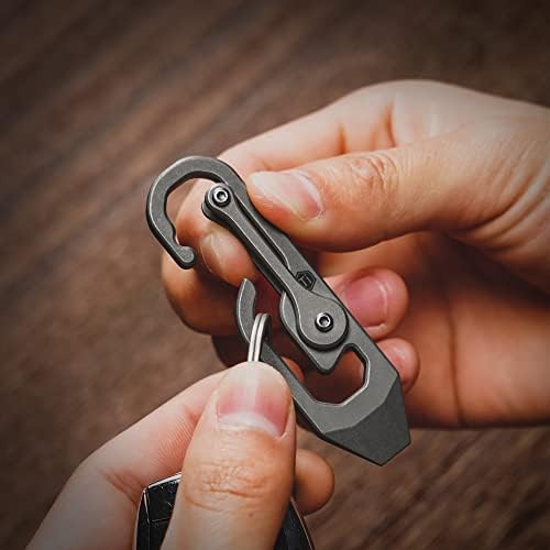 KeyUnity Titanium Carabiner Keychain Multitool Tool