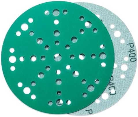 6" 400 Grit Sanding Discs, 49-Hole Hook & Loop for Festool Sanders, 100 Pcs