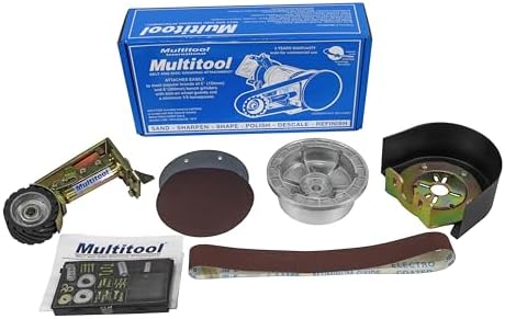 Multitool 2" x 36" Belt Grinder Attachment for Bench Grinders with Miter Table and 10-piece Belt Kit (MT362-Deluxe)