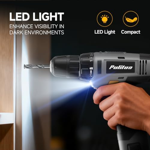 PULITUO 12V Yellow Cordless Drill Set, 149-Piece Home Tool Kit with Electric Drill Driver & Storage Tool Box, for Home Repair, Improvement, DIY Projects, Men Women & DIY Enthusiasts