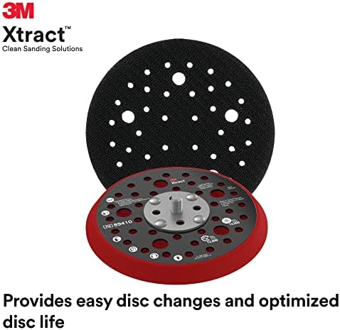 3M Xtract Back-up Pad, 89410, 5 in, Hard, Red