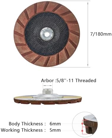 7" Ceramic Bond Diamond Cup Wheel for Concrete, 5/8-11, 50 Grit