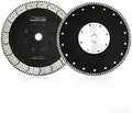 SHDIATOOL 9 Inch Granite Turbo Cutting Blades Two-in-One Design Cut Grind Sharpen Marble Concrete and Bricks(2-Pack)